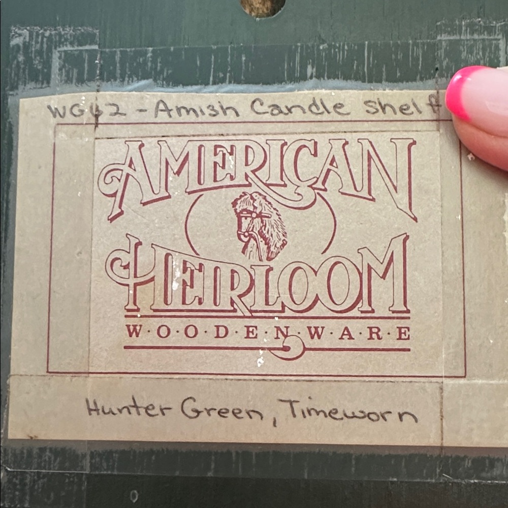Amish Candle Shelf Vintage Timeworn Heart American Heirloom Sconce - Picture 3 of 7